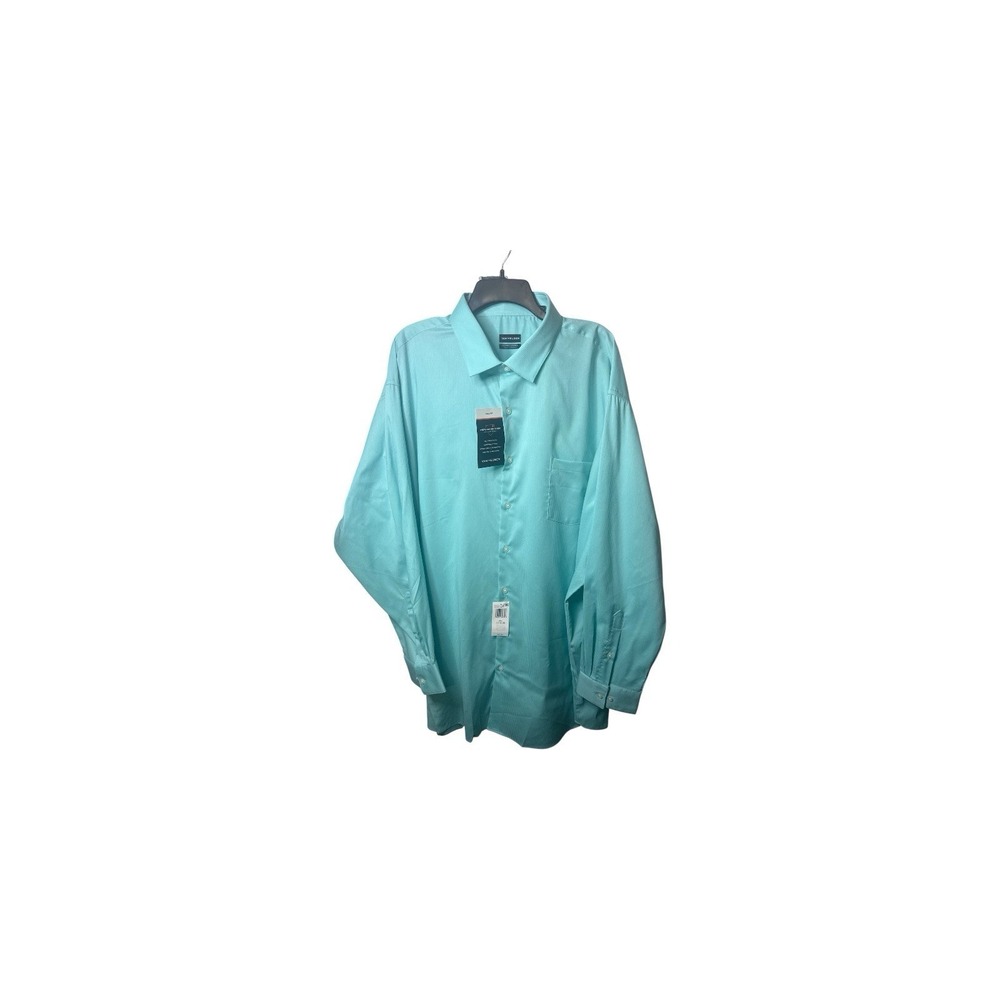 Van Heusen Shirt Dress Mens 20 35-36 Opal Everyday‎ Defense Big Fit Stretch NWT